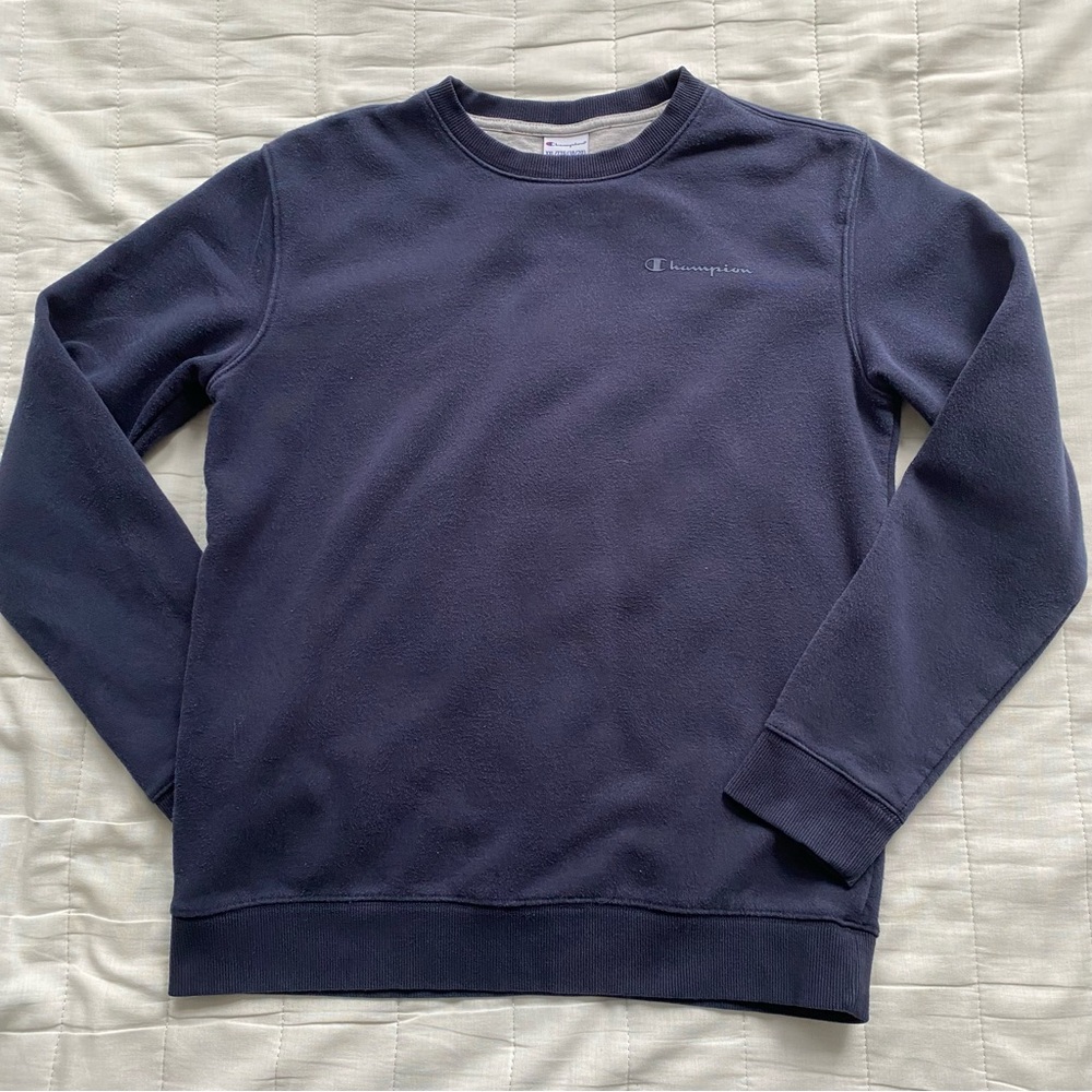 Champion Men's Navy Crewneck Sweatshirt